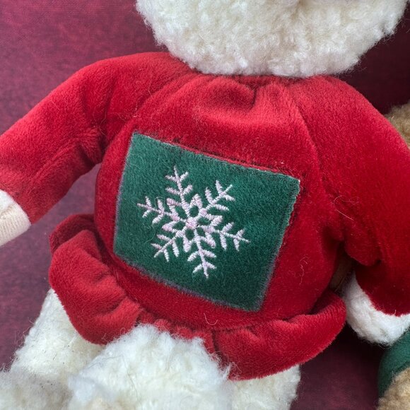 VTG HALLMARK KISSING BEARS PLUSH MISTLETOE LOVE HOLIDAY 2000, MAGNETIC, 9 " - Picture 8 of 10